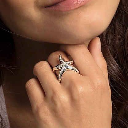 Damen-Charm-Anhänger Seestern Statement romantisch aus Sterlingsilber