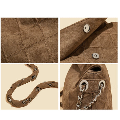 Damen Schultertasche mit großem Fassungsvermögen im Retro-Look