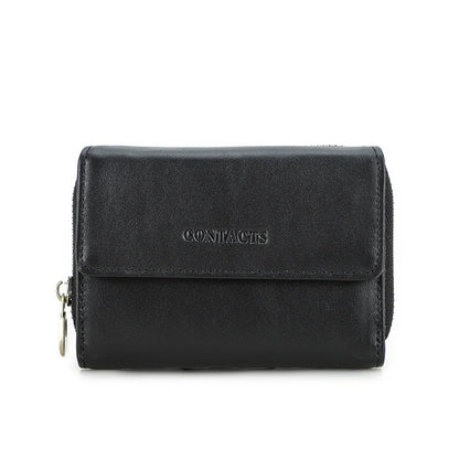 Damen Echtleder Geldbörse Vintage Mode Handtasche Münzfach Geldclip Business