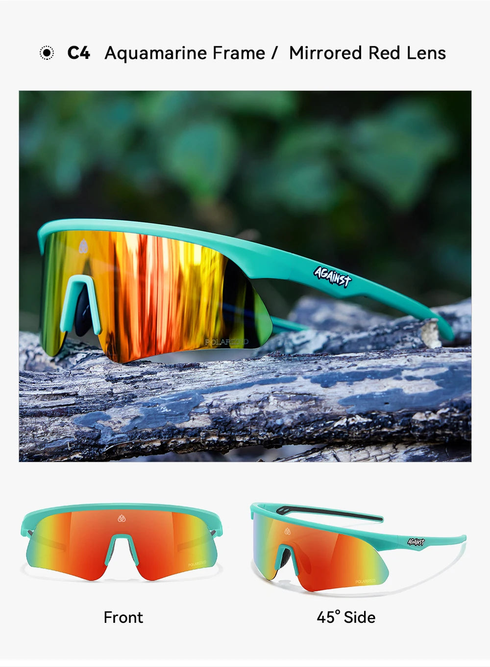 Sonnenbrille MTB Radfahren TR90 polarisiert rutschfest Bügel Unisex