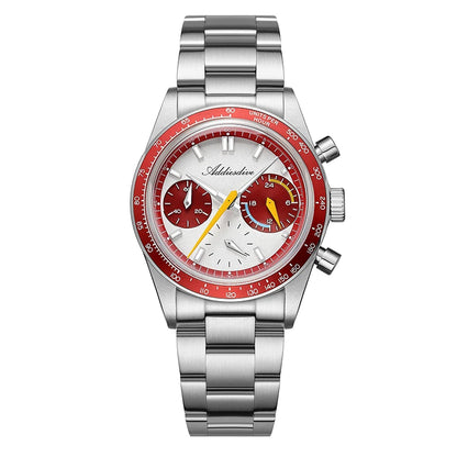 ADDIESDIVE 37mm Men Watch AD2539 BGW9 Super Luminous Chronograph Watch Bubble Mirror Glass 10Bar Waterproof VK63 Quartz Watches