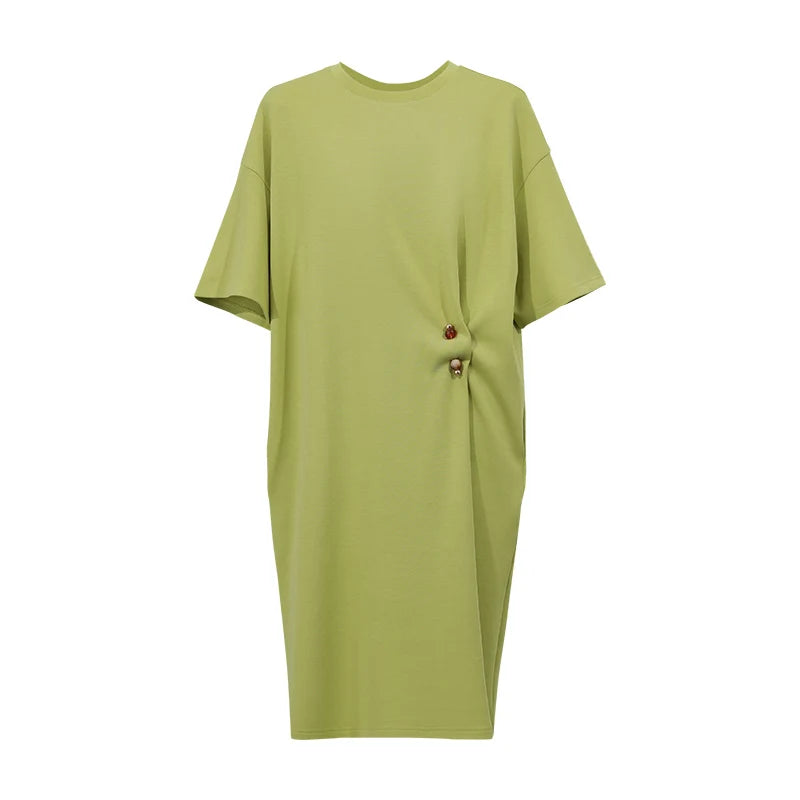 Elegantes Damenkleid Aus Baumwolle Leichter Sitz Für Büro Und Alltag