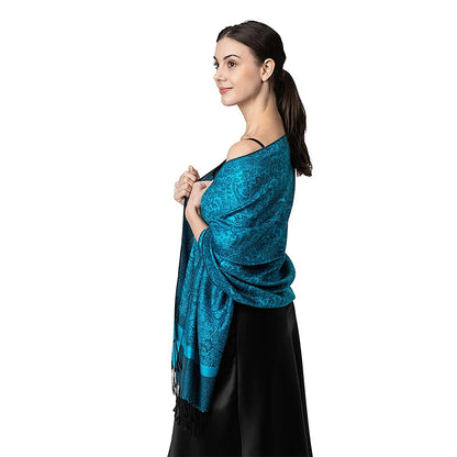 Damen Jacquard Schal ethnisch Kaschmir dick weich Halstuch Bandana Outdoor
