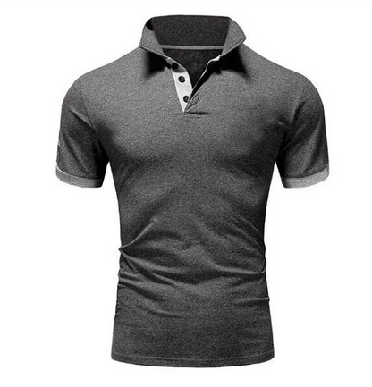 Klassisches Herren-Poloshirt mit amerikanischem Revers, Knopfleiste und langen Ärmeln – ideal für den Herbst