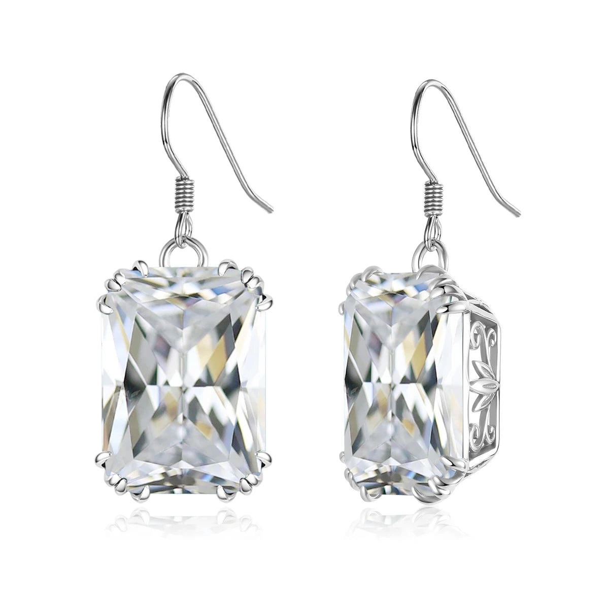 Damen-Tropfenohrringe aus 18K Goldplattierung mit synthetischem Rubin 13x18 mm für besondere Anlässe