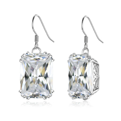 Damen-Tropfenohrringe aus 18K Goldplattierung mit synthetischem Rubin 13x18 mm für besondere Anlässe