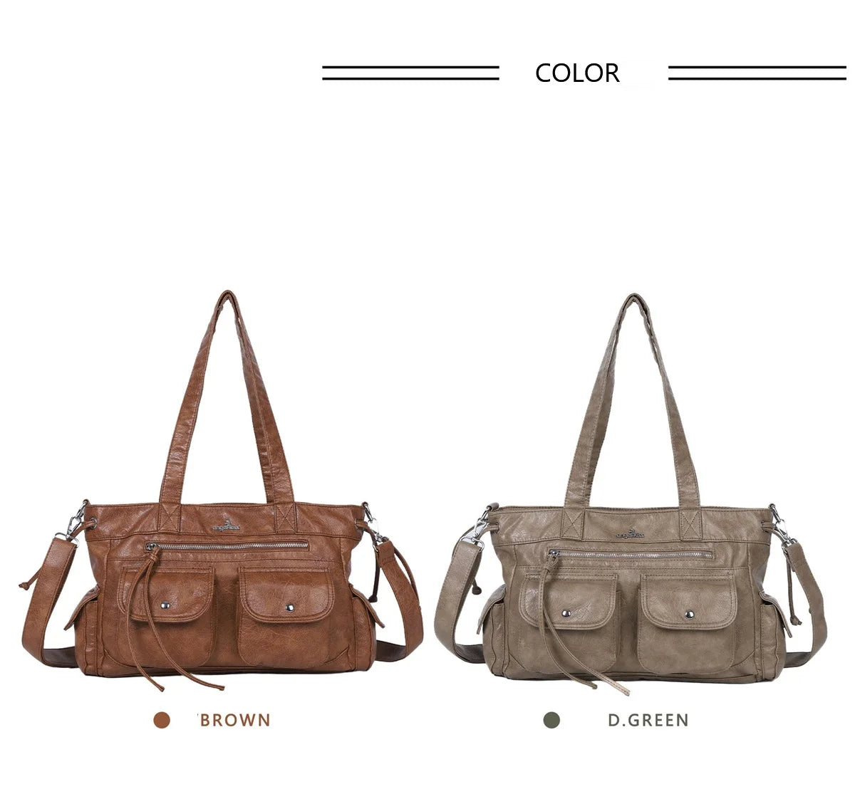 Damen-Schultertasche Mit Mehrfachtaschen Und Handyfach Im Vintage-Stil Alltagsbegleiter