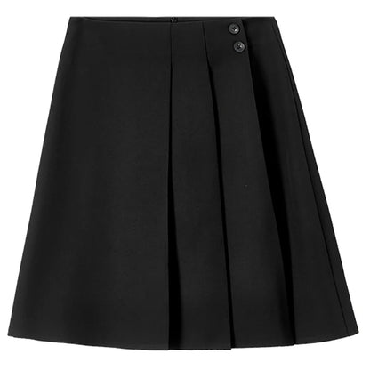 Damen Plissee Kurzrock mit hoher Taille im A-Linien Stil für den Sommer