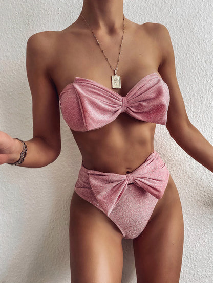 Sexy Bügel-Bikini-Set mit Push-up-Effekt – Brasilianischer Stil für Damen und Mädchen, ideal als Strandbekleidung