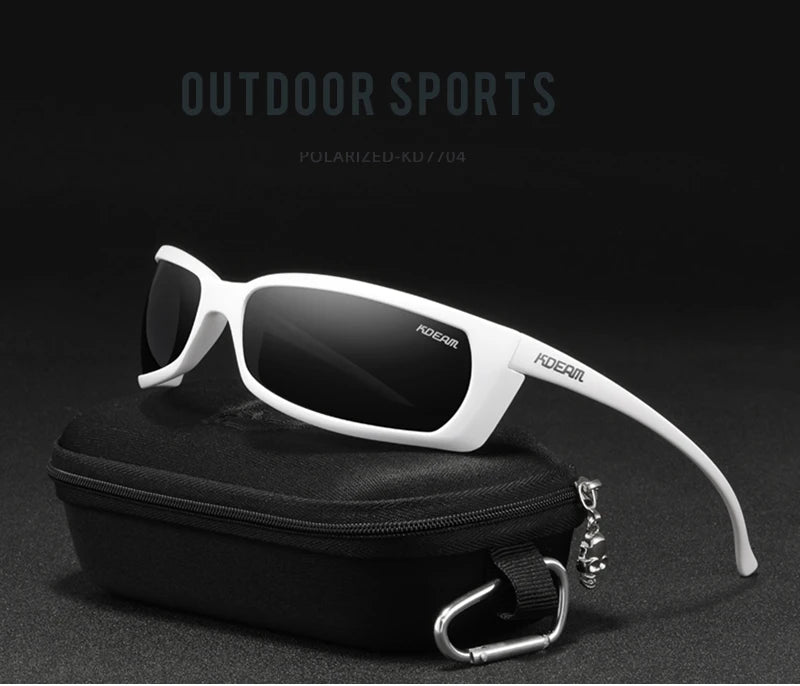 Sonnenbrille Sport UV400 polarisiert leicht Angeln Reißverschlussetui Unisex