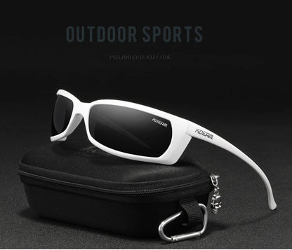 Sonnenbrille Sport UV400 polarisiert leicht Angeln Reißverschlussetui Unisex