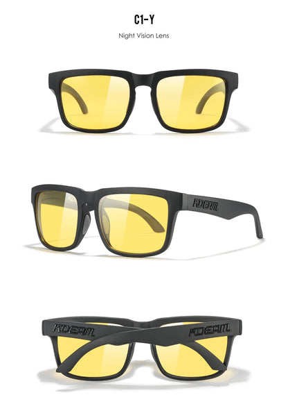 Sonnenbrille Fahren Nachtsicht polarisiert UV400 Reißverschlussetui Herren