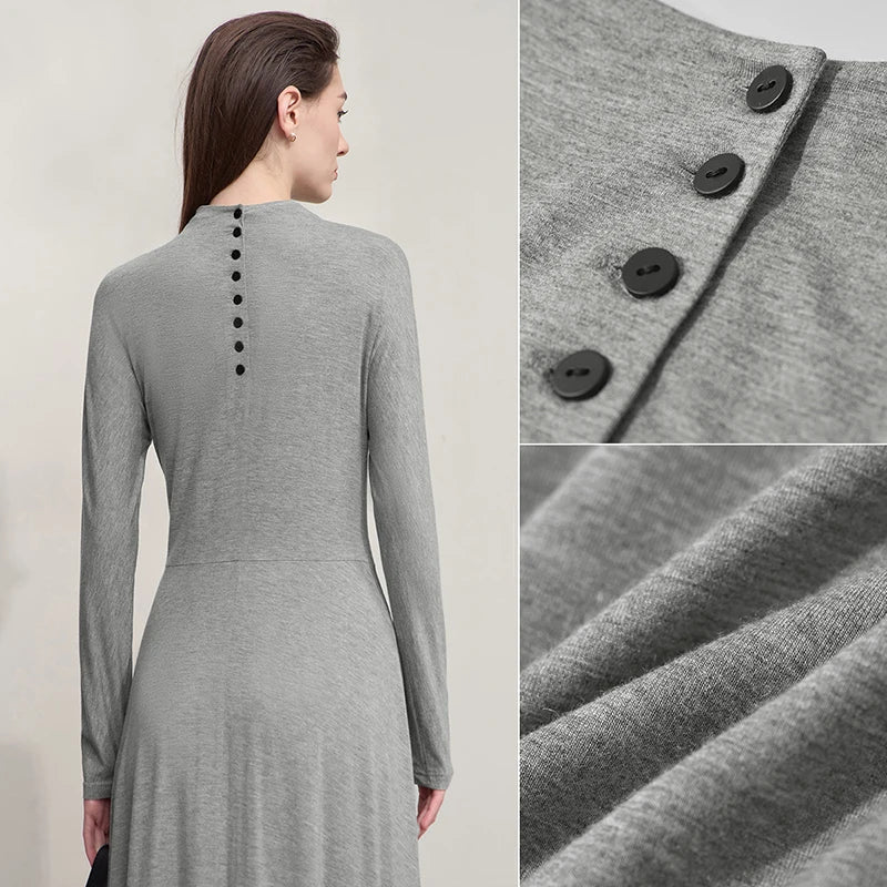 Elegantes Damen Strickkleid Mit Lockerem Schnitt Für Herbst