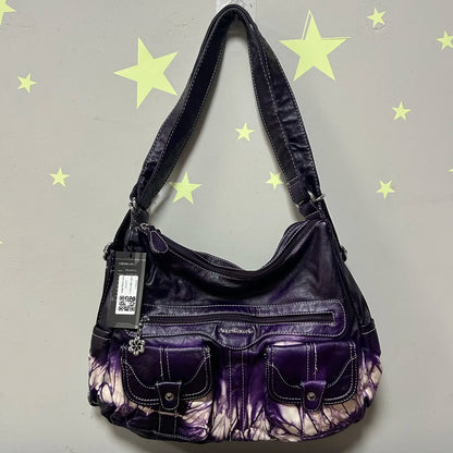 Damen-Schultertasche Aus Weichem PU-Lederimitat Mit Innenfach Und Reißverschluss Alltag Und Shopping
