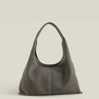 Wildleder Hobo Schultertasche Naturleder | Große Crescent