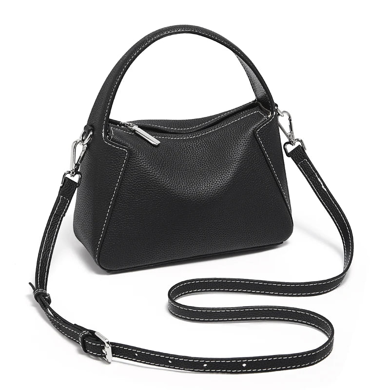 Damen Handtasche Aus Rindsleder Schulter Crossbody Minimalist Style