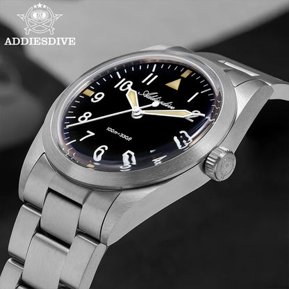 ADDIESDIVE New Watch For Men's Reloj Hombre AD2502 VH31 Movement Titanium Alloy 36mm 100M Waterproof Luminous Quartz Watches