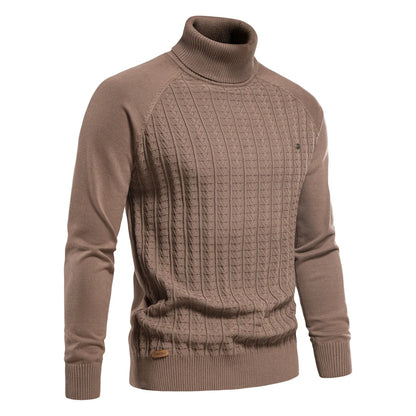 Männlicher Rollkragenpullover aus hochwertiger Baumwolle für den Winter