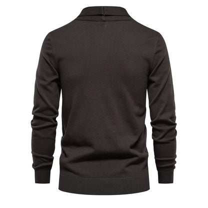 Baumwolle Strickjacke für Männer Qualität Herren Pullover Mode Turn Down Kragen Strick pullover für Männer
