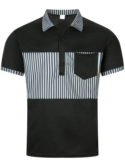 Leichtes Herren-Poloshirt aus Eisseide mit kurzem Ärmel und Reverskragen – ideal für den Sommer im Büro.
