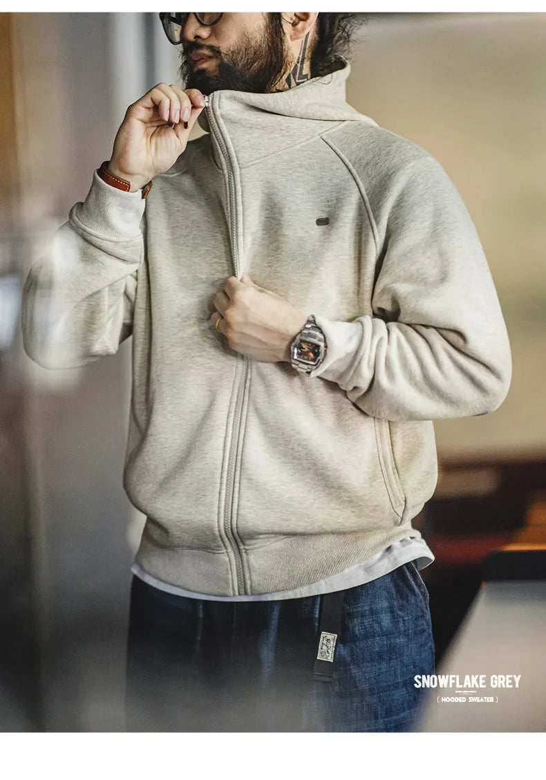 Herren Sportjacke in Grau Polar Fleece Verdickt Warme Sportjacke Reißverschluss