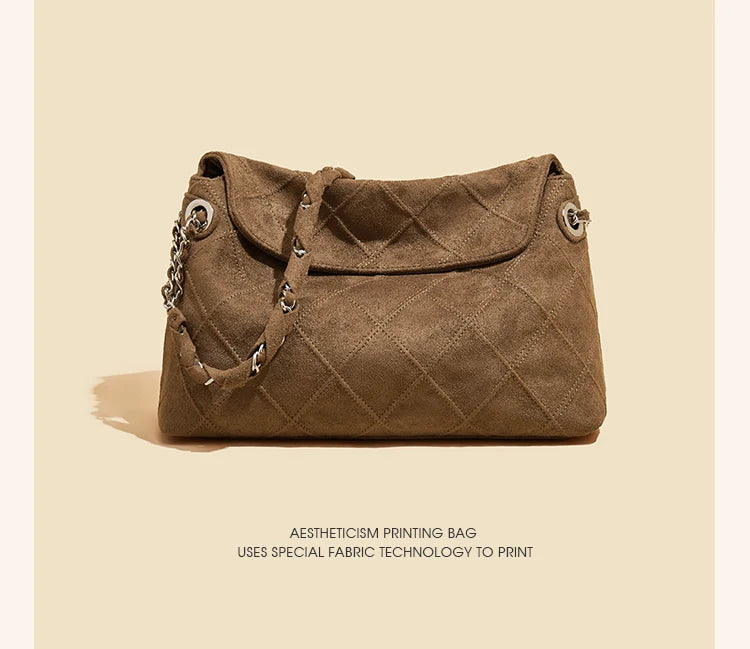Damen Schultertasche mit großem Fassungsvermögen im Retro-Look