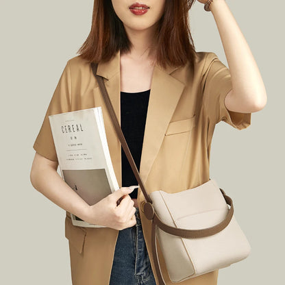 Damen Schultertasche Crossbody aus Splitleder mit großer Kapazität