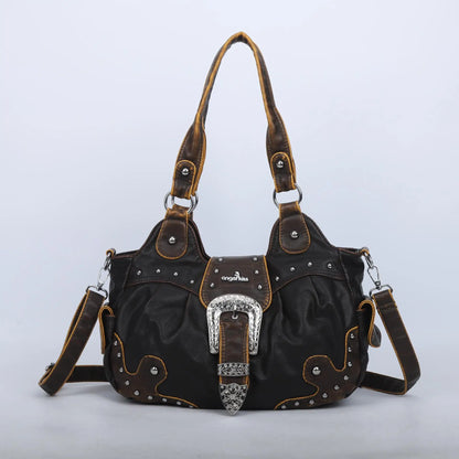 Damen-Handtasche Satchel-Stil Top-Griff mit Mehrfachfächern Innenfach Telefonfach Geldscheinfach
