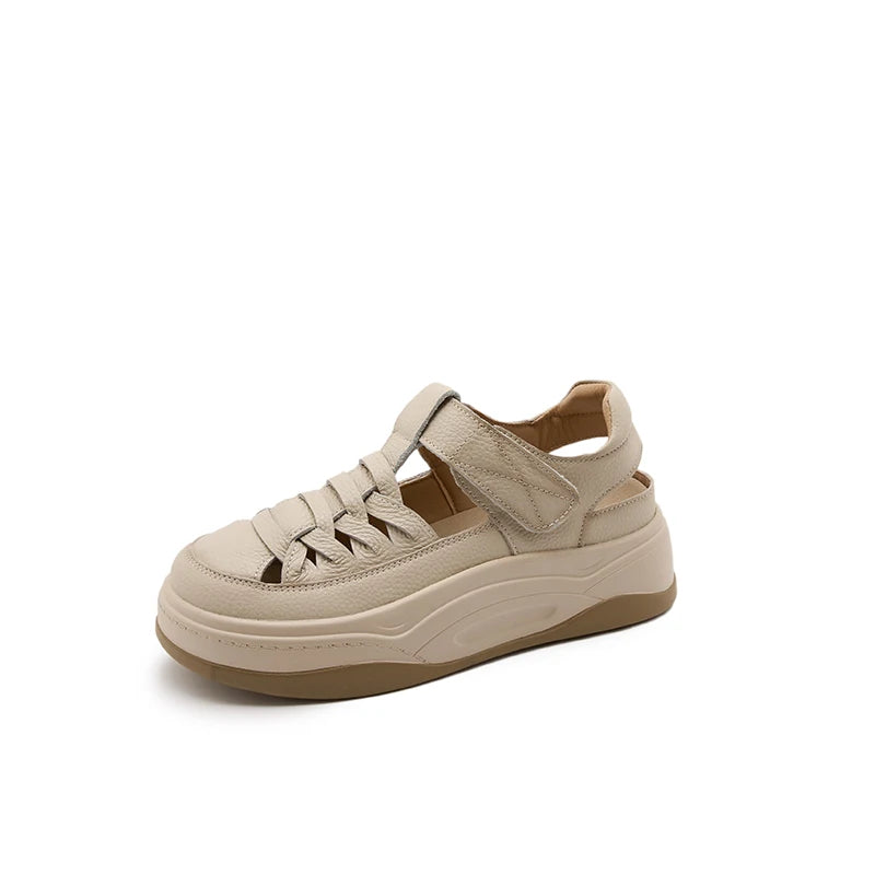 AIYUQI 2025, neue frauen turnschuhe schuhe Sommer dicken sohlen hohl frauen sandalen Große-größe casual schwein käfig weibliche schuhe