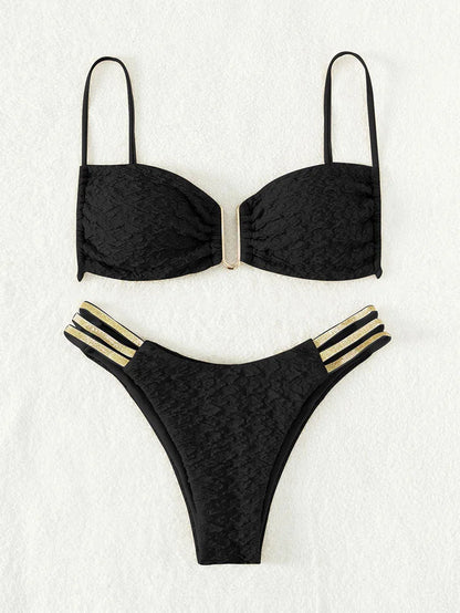 Floraler Bikini-Set mit Push-up-Effekt – Sexy Bademode für Damen am Strand oder Pool