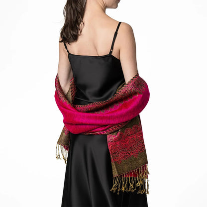 Damen Winterschal Kaschmir Plaid warm Pashmina Bandana Quaste Qualität