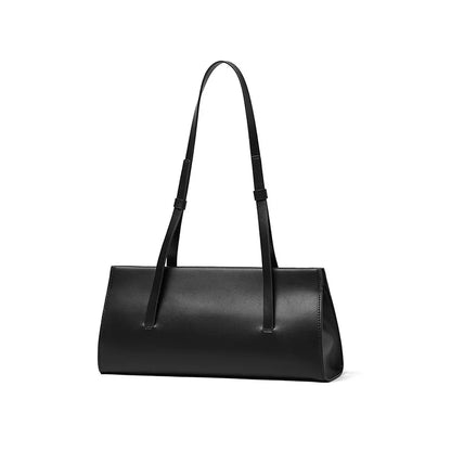 Rote Schultertasche Spaltleder In Baguette-Form | Donna-In
