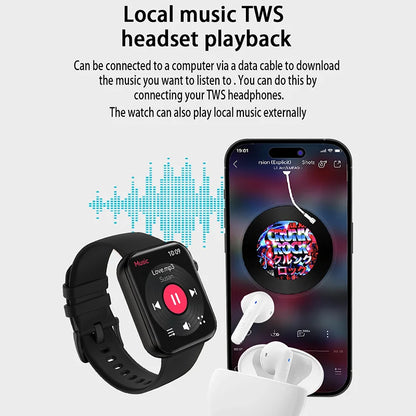 Smartwatch mit 3D Zifferblatt, Videoaufnahme und BT Anrufen für Erwachsene