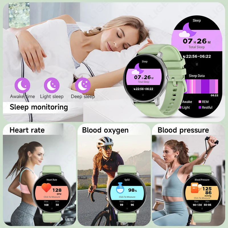 LIGE 2025, neue Smartwatch, 1,39-Zoll-HD-Display, Antwort auf Anruf, Nachricht, Vorschau, Sport, DIY-Zifferblatt, Musik-Smartwatch für Männer und Frauen