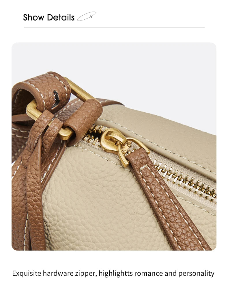 Female Shoulder Bag Aus Cowhide Leather Vintage Soft Messenger Crossbody