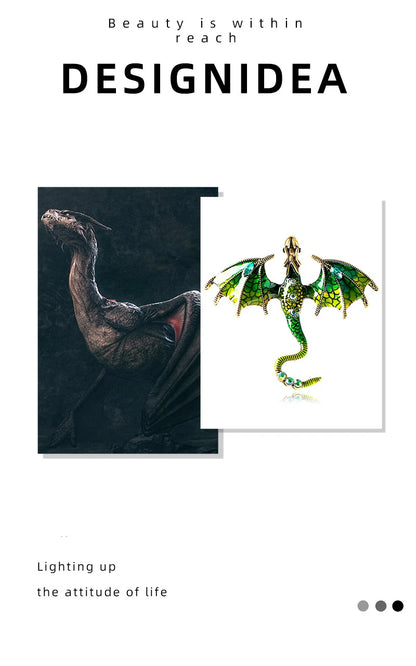 Brosche Drache Emaille Tier Casual Schnalle Party Corsage Unisex