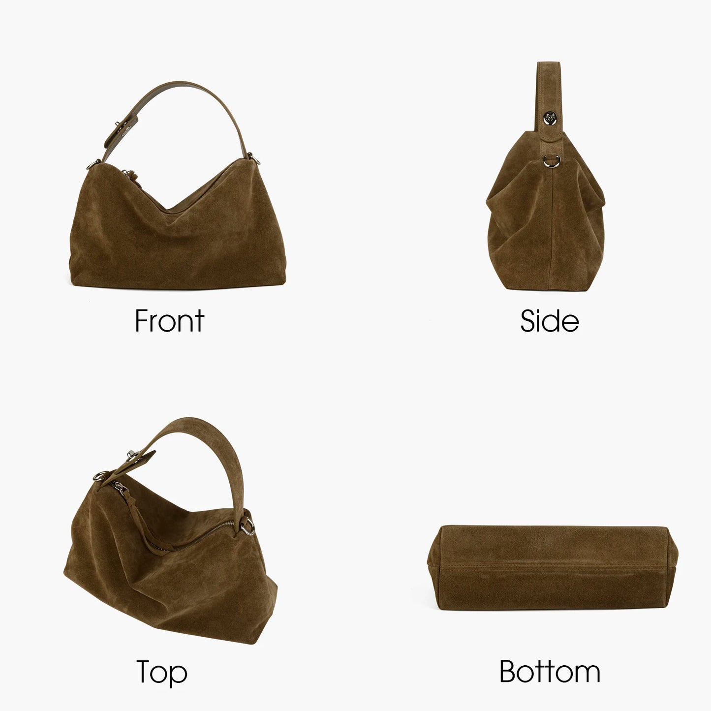Wildleder-Handtasche | Elegant und Großzügig