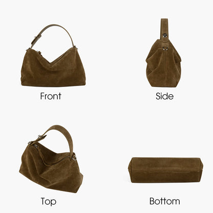 Wildleder-Handtasche | Elegant und Großzügig