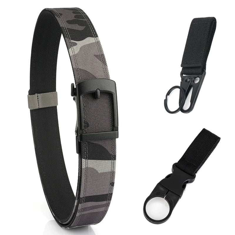 VATLY EDC Casual Gürtel Herren Nylon Rigid Military Automatik-Schnalle