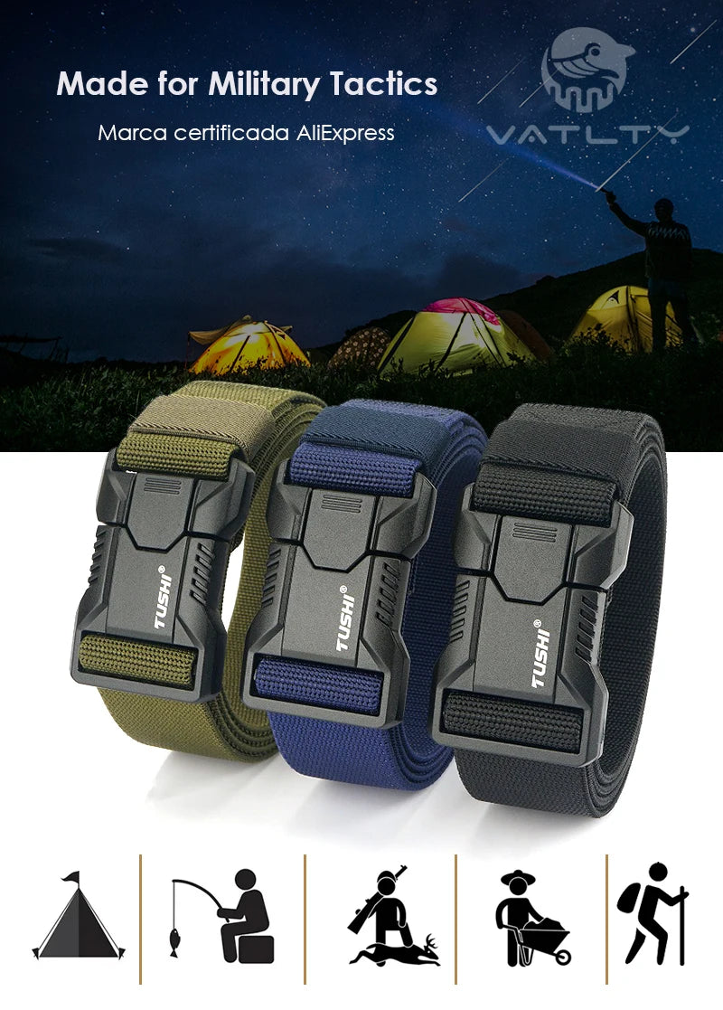 Unisex-Gürtel Outdoor Mit Aluminium-Schnalle Und Schnellverschluss Für Jeans Und Freizeit