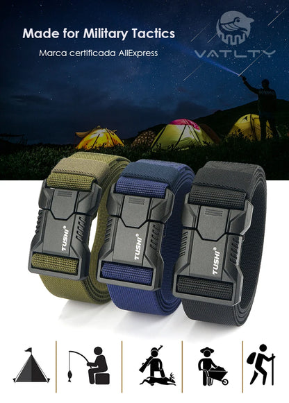 Unisex-Gürtel Outdoor Mit Aluminium-Schnalle Und Schnellverschluss Für Jeans Und Freizeit