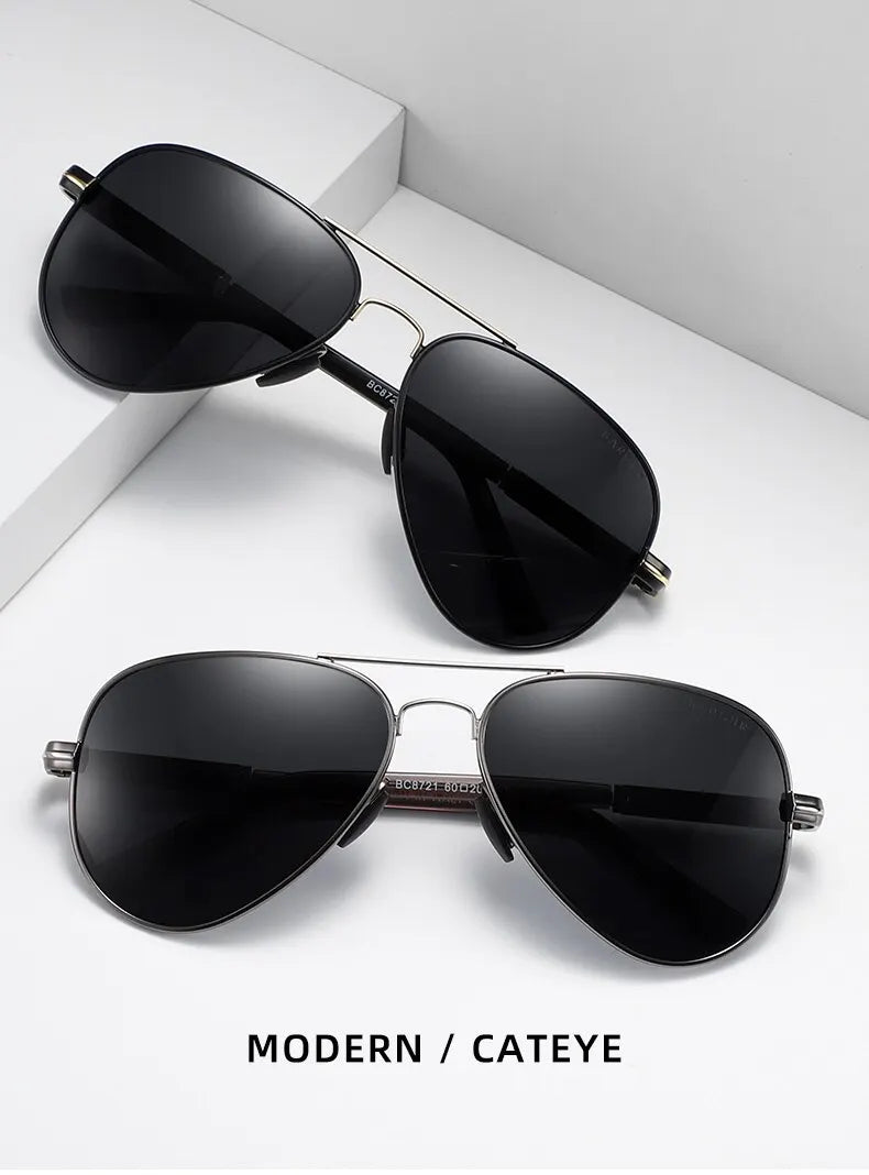 Sonnenbrille Pilot polarisiert UV400 Fahren Angeln Herren