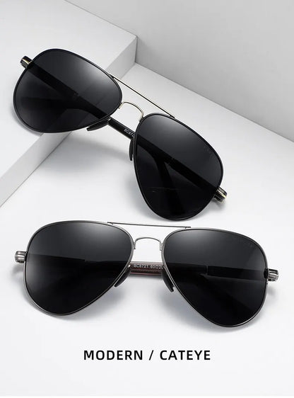 Sonnenbrille Pilot polarisiert UV400 Fahren Angeln Herren