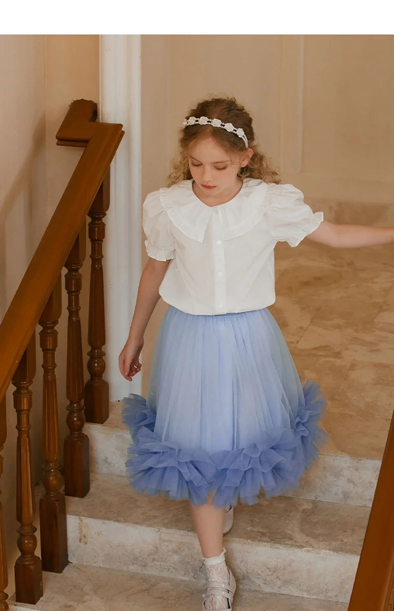 Elegantes Mädchen-Sommerkleid in Lila für Partys und Hochzeiten – Blumenkleid mit luxuriösem Design, ärmelloses Kleid in Khaki Beige für Kinder von 3 bis 14 Jahren.