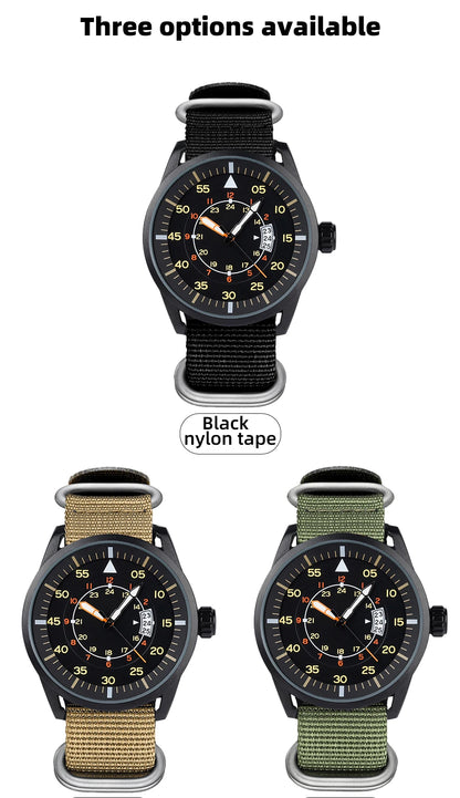 Herren-Quarzuhr mit Nylonarmband für Alltag und Freizeit