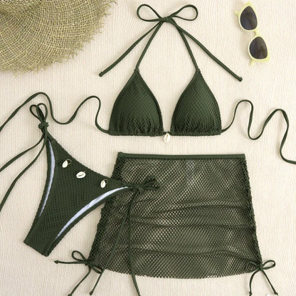 Sexy Bikini-Set mit Push-up und hoher Taille – Perfekt für Strand und Pool