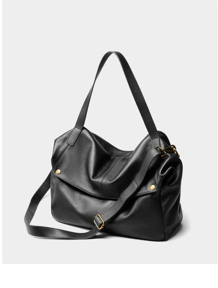 Damen Handtasche aus echtem Leder mit großer Kapazität