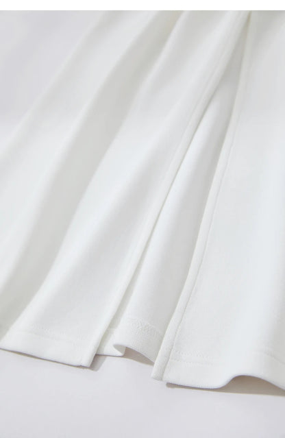 Damen Kleid für Sommer neue lässige O-Ausschnitt Kurzarm Midi gerade Perlen Stickerei Kleid Dame