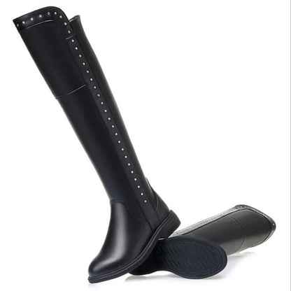 AIYUQI Womens Knee High Boots Winter 2025 New Genuine Leather Women Thigh High Boots Plus Size Wool Warm Women's High Boots