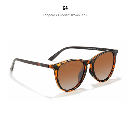 Damen-Sonnenbrille oval Vintage polarisiert Metallscharnier elegant